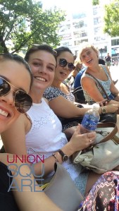 Visiting my college crew in NYC for the afternoon!